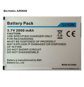 Bateria Bravus AR909 2000mAh