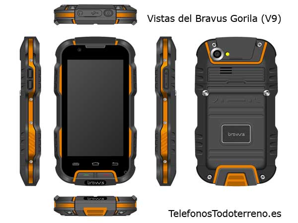 Bravus Gorila (V9) Smartphone Todoterreno